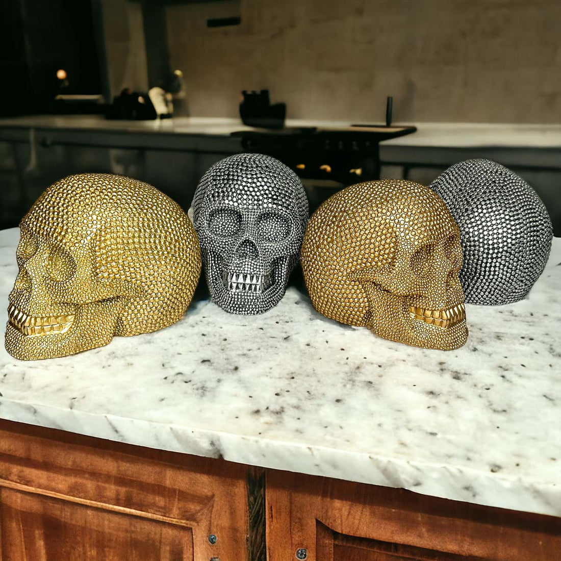 Resin Skull Silver