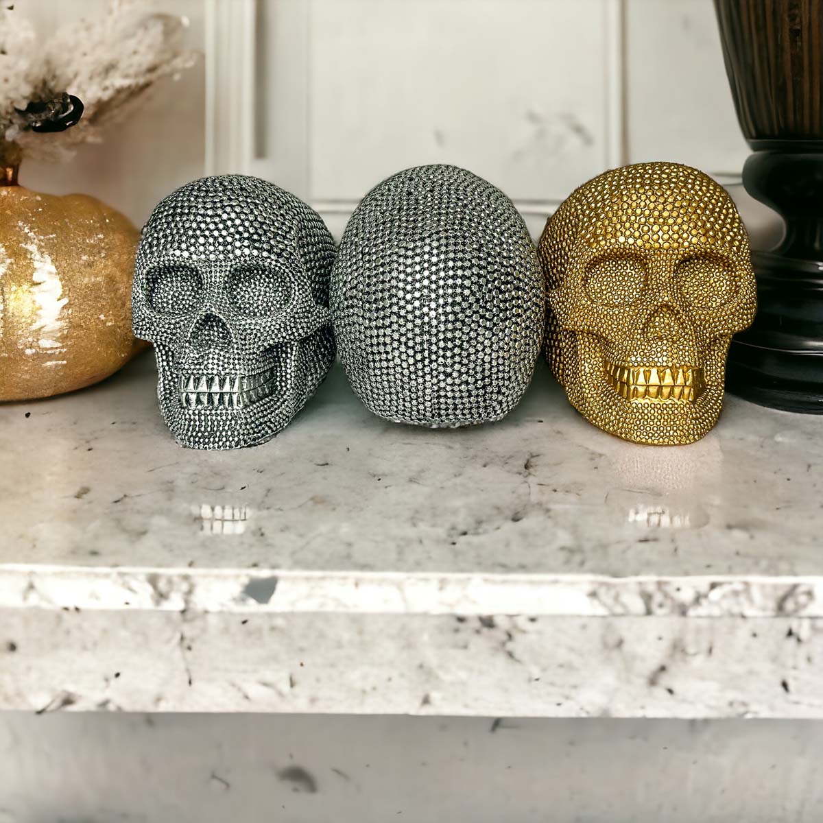 Resin Skull Gold