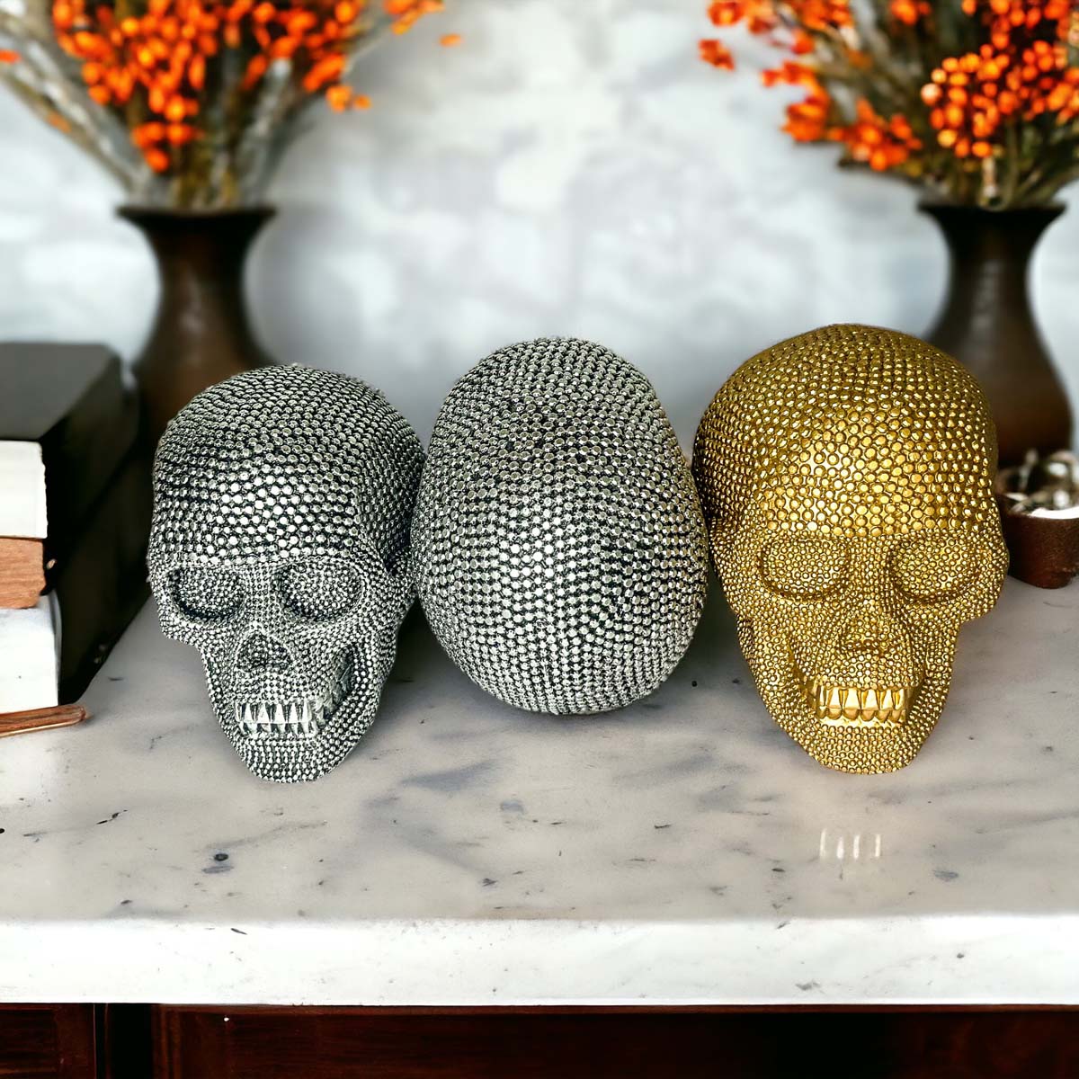 Resin Skull Gold