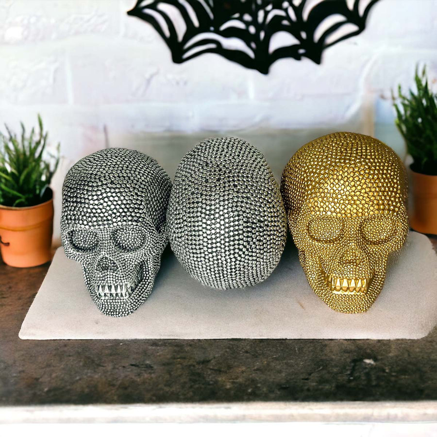 Resin Skull Gold