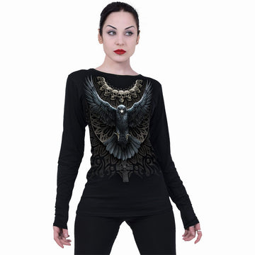 RAVEN SKULL - Baggy Top Black