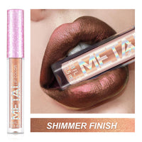 Nude Glitter Shimmer Lipstick Waterproof Long