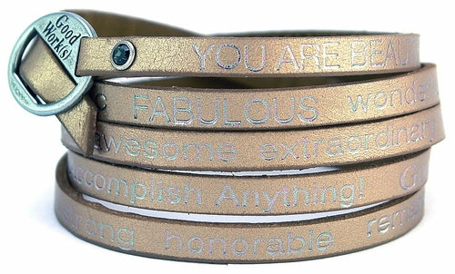 Wrap Around Bracelet - Peaceful - You Are Beautiful