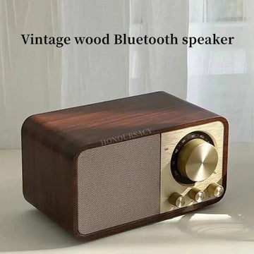 Vintage Classic Wood Theme Bluetooth Speaker with Radio