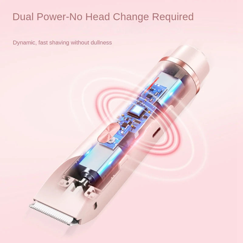 Bikini Trimmer For Women Electric Shaver For Women 2 In 1 Pubic Hair