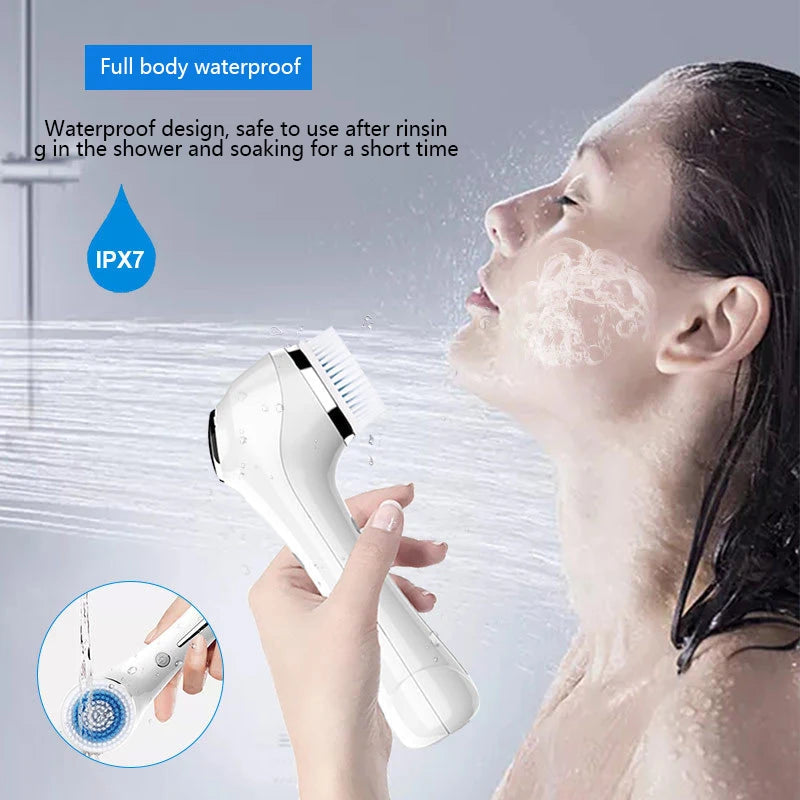 Electric Facial Cleansing Brush EMS Lifting and Introduction Massager