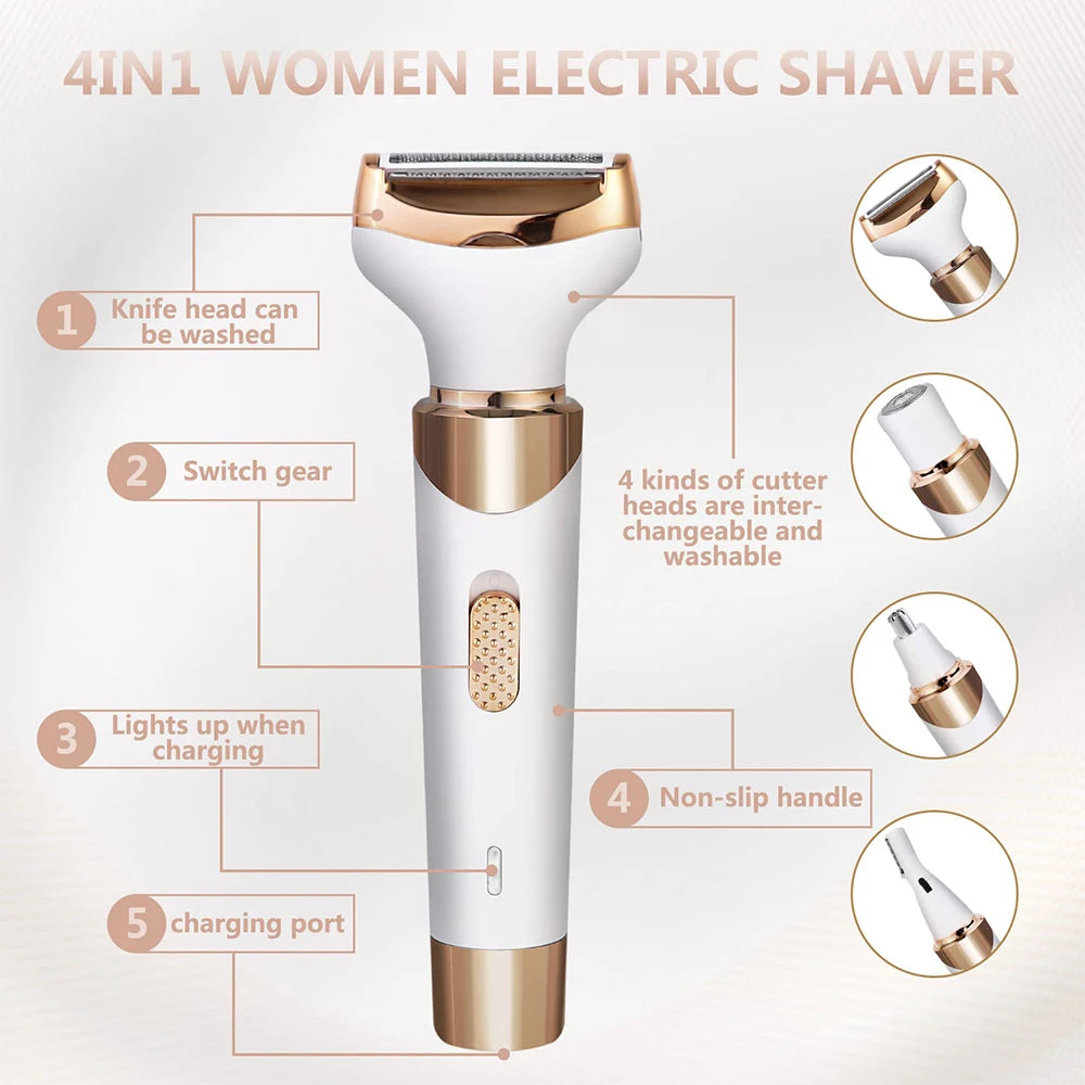 Body Epilator For Women Hair Remover Bikini Trimmer Face Hair Removal