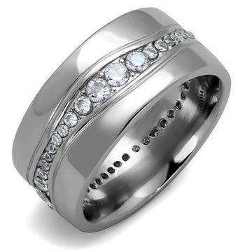 Men Stainless Steel Cubic Zirconia Rings TK2667