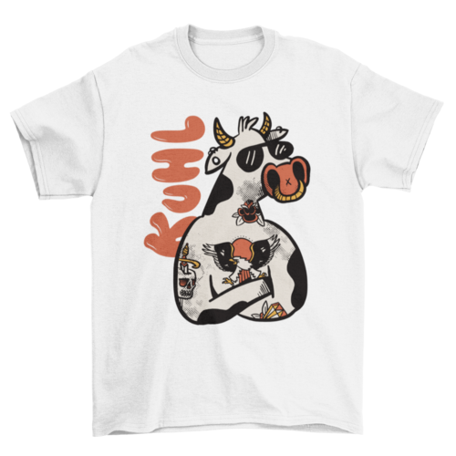 Tattooed cow men's t-shirt