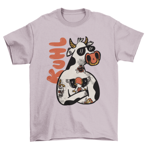 Tattooed cow men's t-shirt