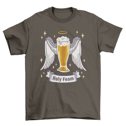 USA ONLY Holy foam beer t-shirt