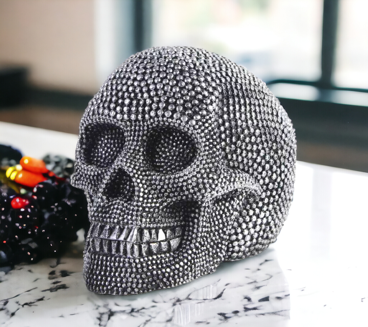 Resin Skull Silver