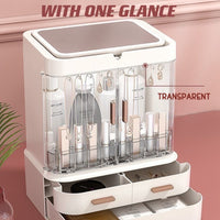 All-in-one Organizer with Led Mirror for Makeup Skincare & Accessories