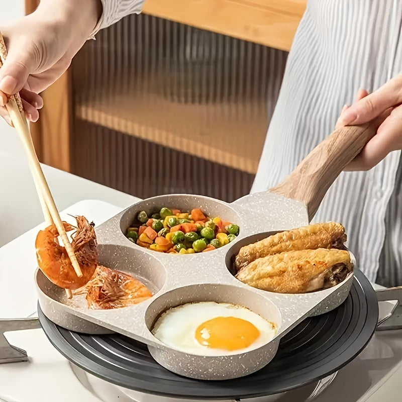 Premium 4Hole NonStick Frying Pan for Breakfast