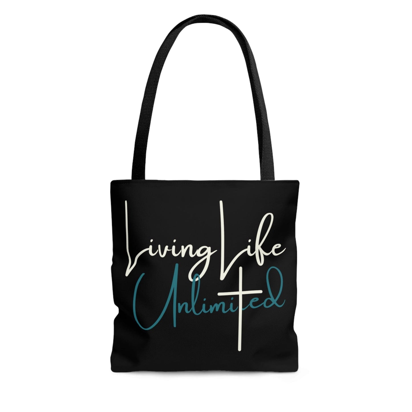 Large Tote Bag Living Life Unlimited - Inspirational Motivation -