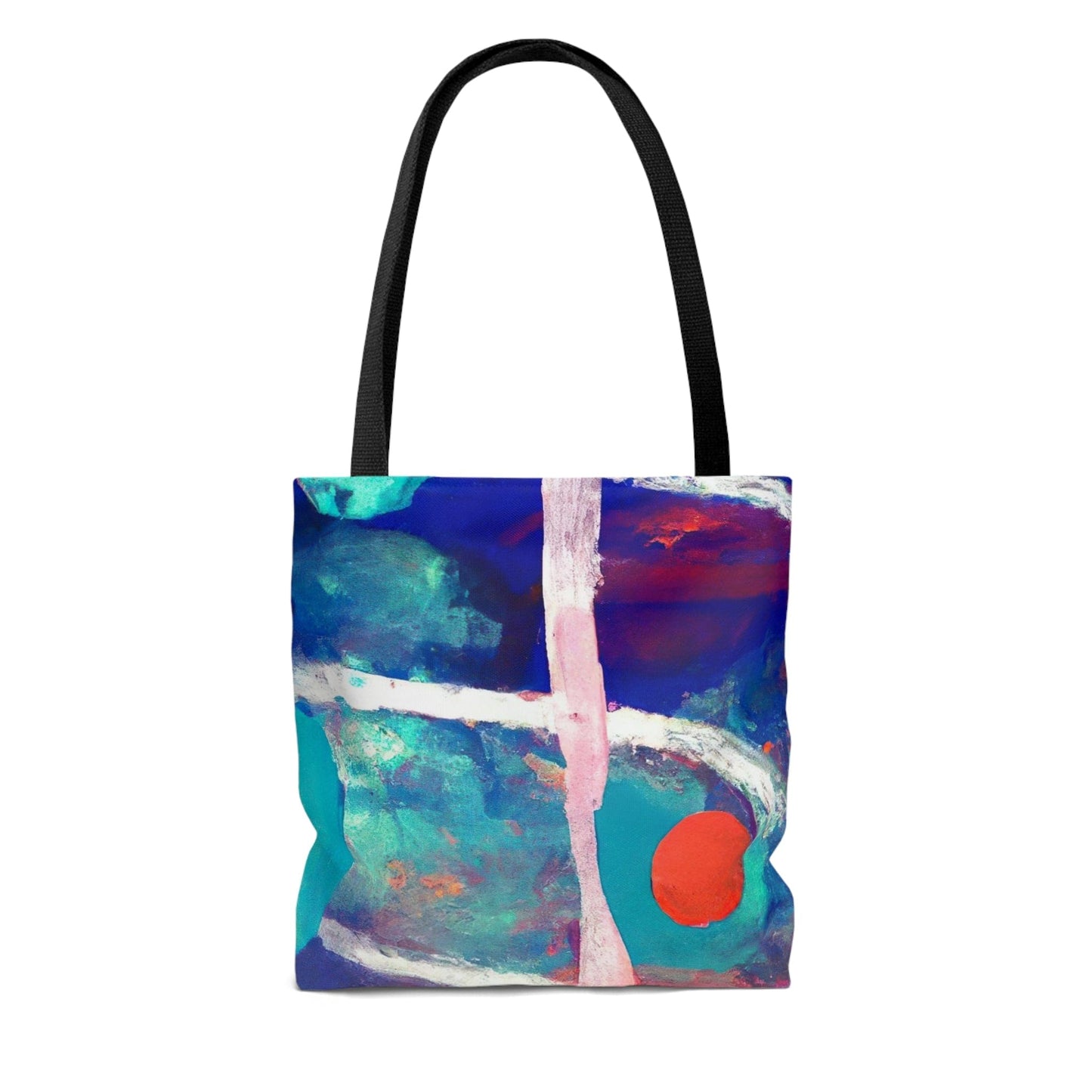 Large Tote Bag Multicolor Abstract Expression Pattern 030423b