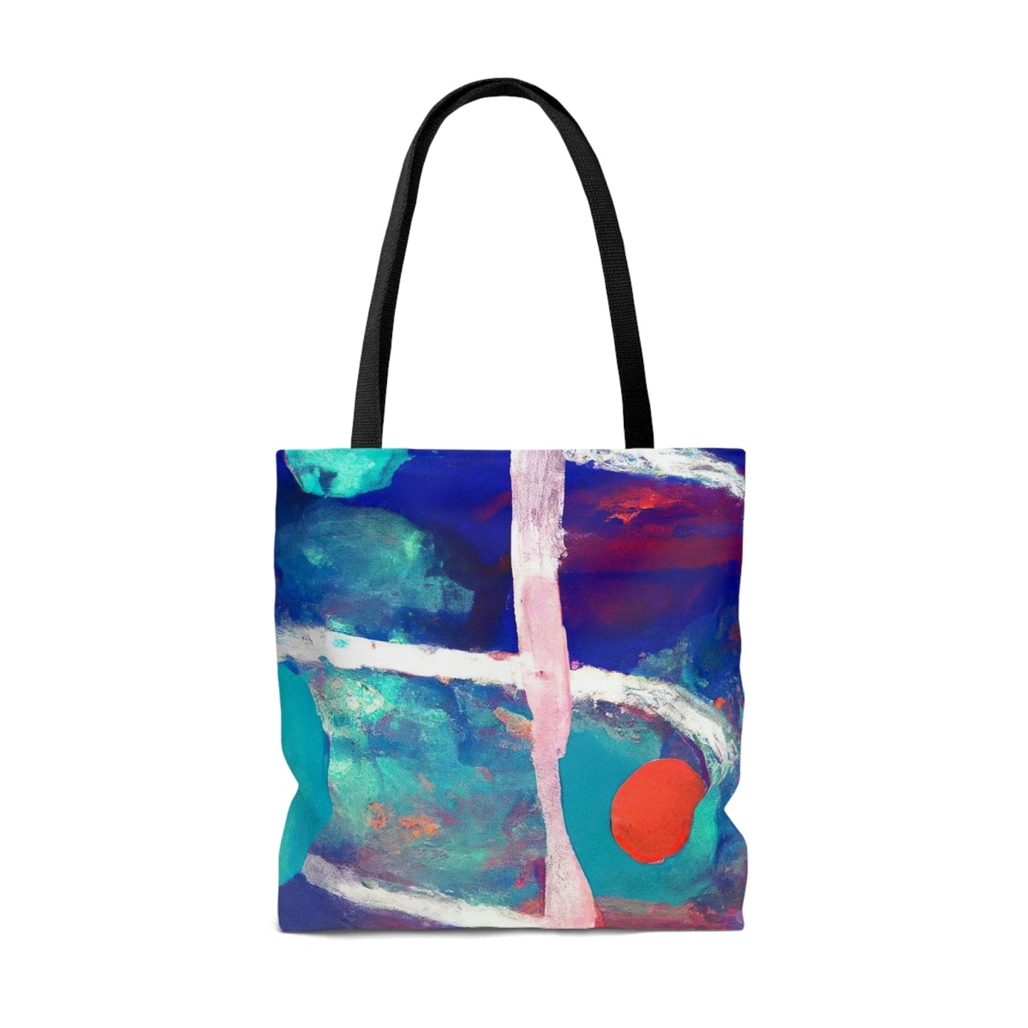 Large Tote Bag Multicolor Abstract Expression Pattern 030423b