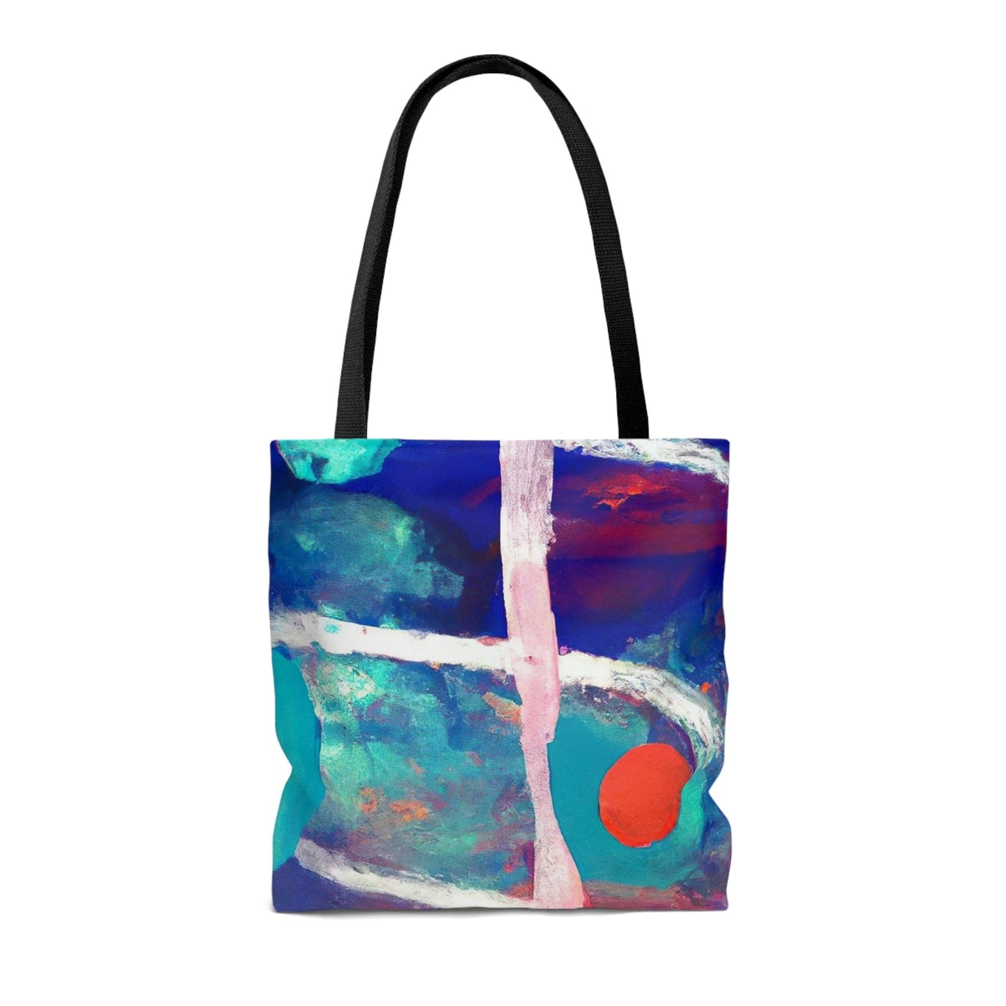 Large Tote Bag Multicolor Abstract Expression Pattern 030423b