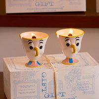 Tea Cup Scented Soy Wax Candles Set of 2 Pcs - Cute Ceramic Cartoon