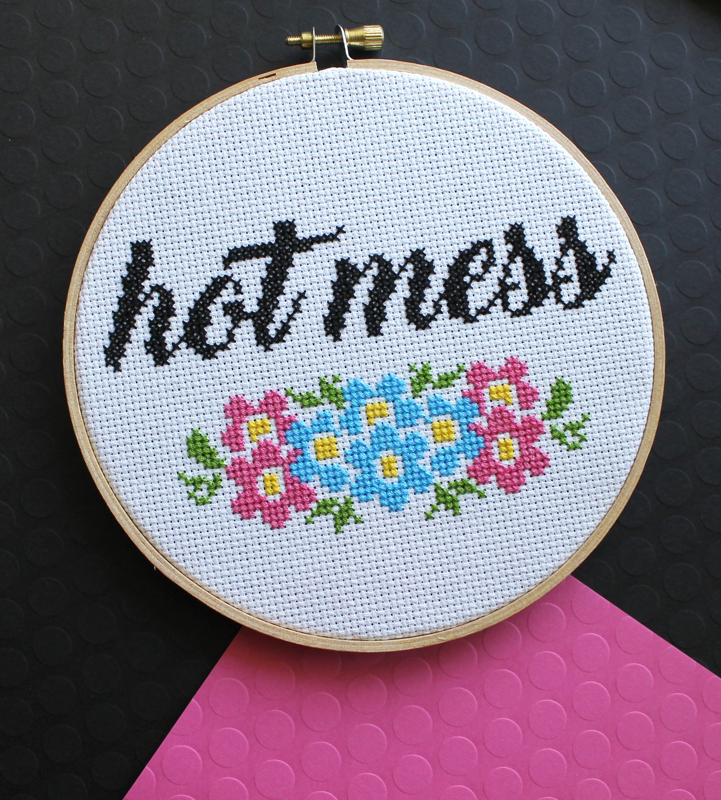 Hot Mess Counted Cross Stitch DIY KIT Intermediate