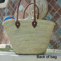 USA ONLY Straw Bag with Hand-Painted Cow Skull