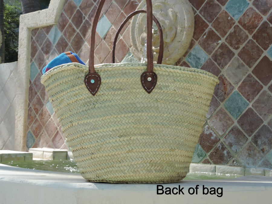 USA ONLY Straw Bag with Hand-Painted Cow Skull