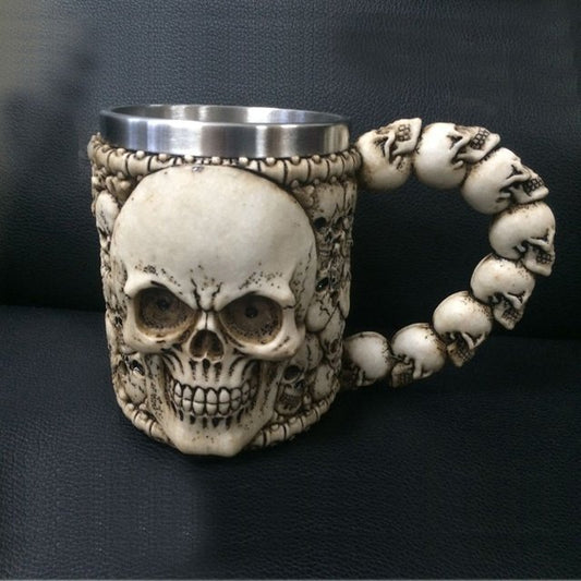 Stainless Steel Skull Coffee Mug