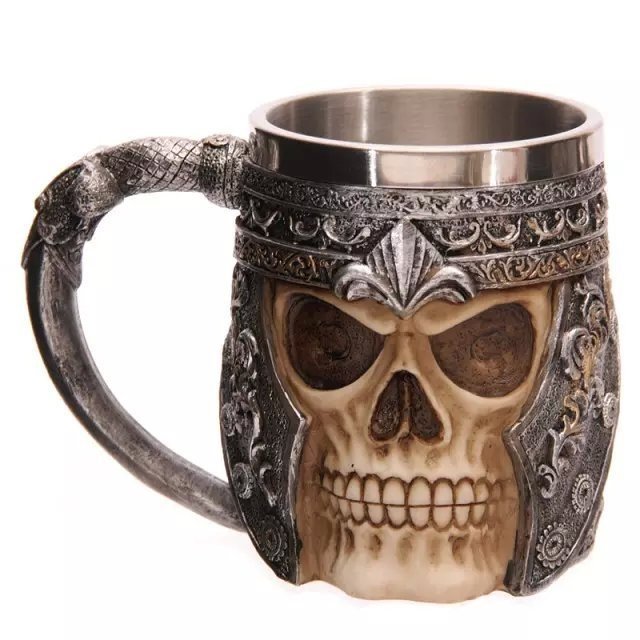 Stainless Steel Skull Mug