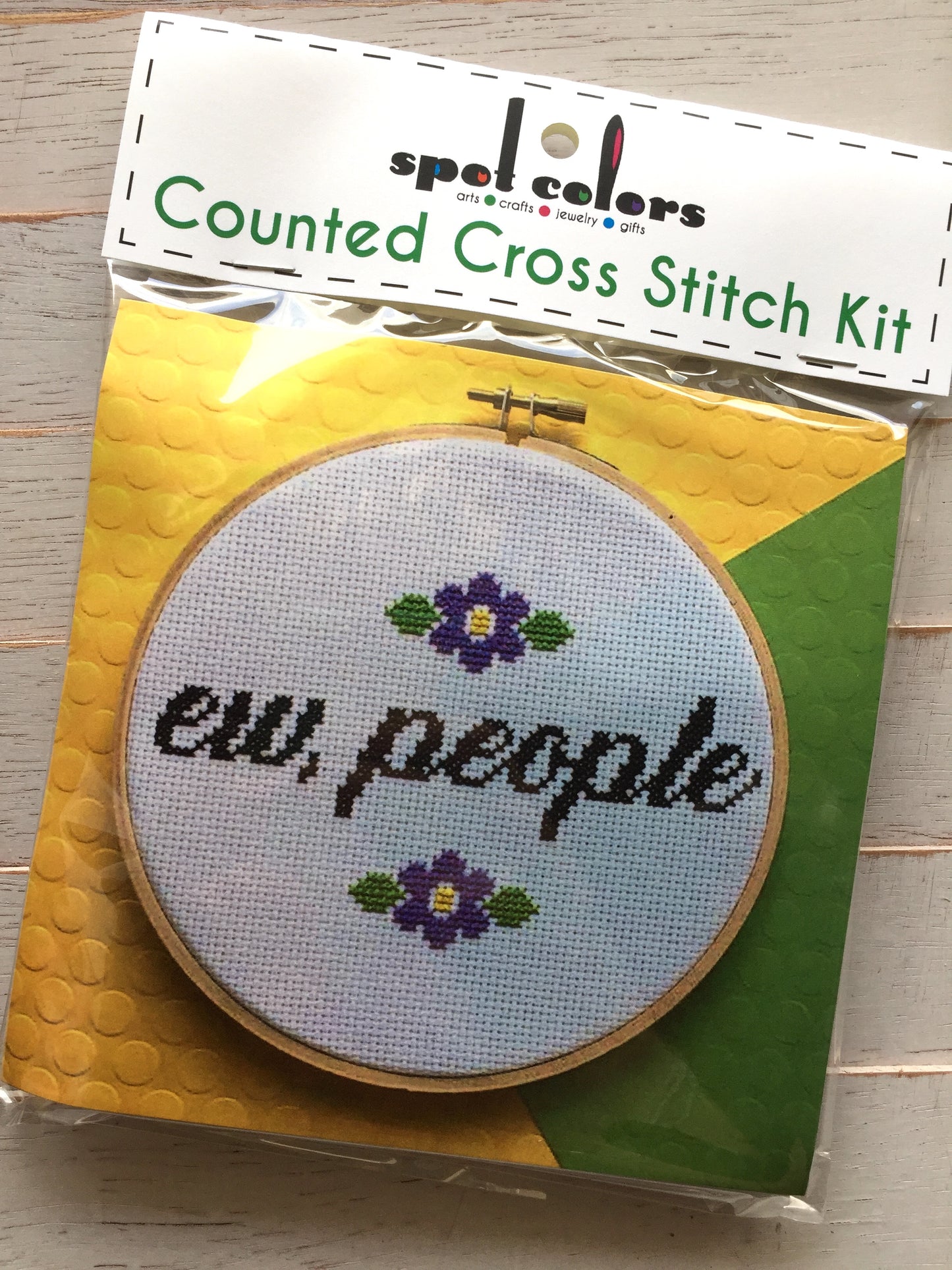 Ew, People Counted Cross Stitch DIY KIT Intermediate