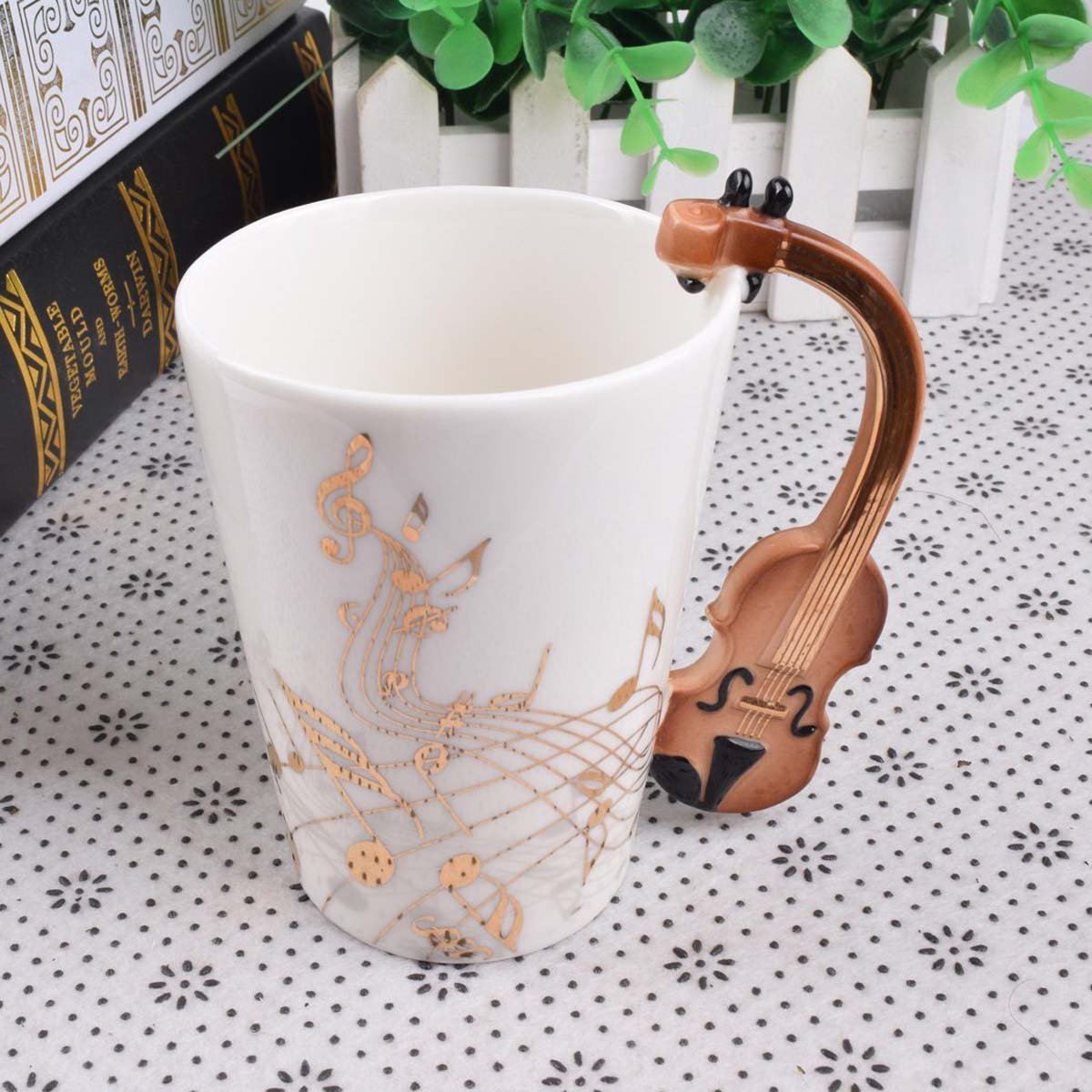 Music Violin Ceramic Coffee Mug