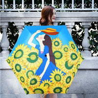 Sunflower Girl Sunny Umbrella