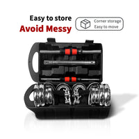 44LBS Adjustable Cast Iron Dumbbell Sets with Portable Packing Box