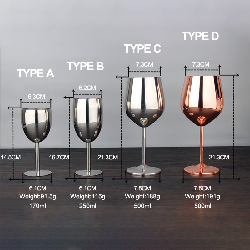 Stainless Steel Wine Glass Unique