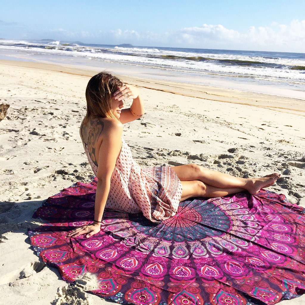 Bohemia Beach Towel Round Beach Towel