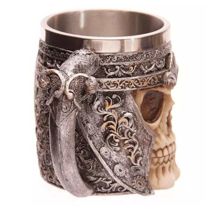 Stainless Steel Skull Mug