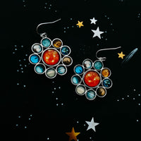 Solar System Halo Dangle Earrings