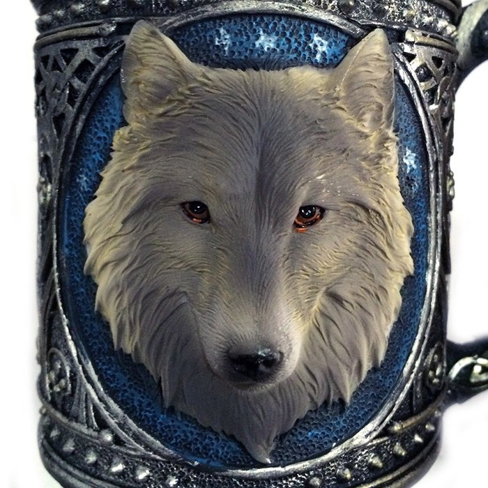 Stainless Steel Wolf Head Coffee Mug