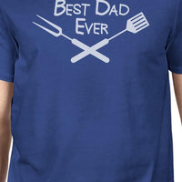 Best Bbq Dad Mens Blue Graphic Tee For Barbeque