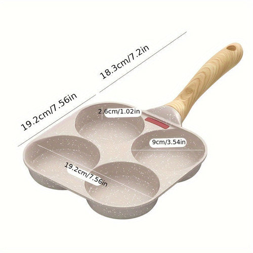 Premium 4Hole NonStick Frying Pan for Breakfast