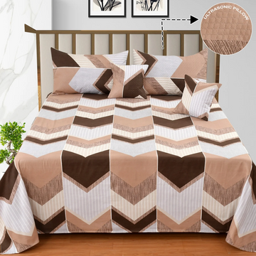 Printed Quilted Bedsheet with matching pillow cover KING SIZE