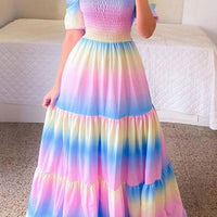 Unicorn Queen Latest Pink Multicolour Maxi-Dress