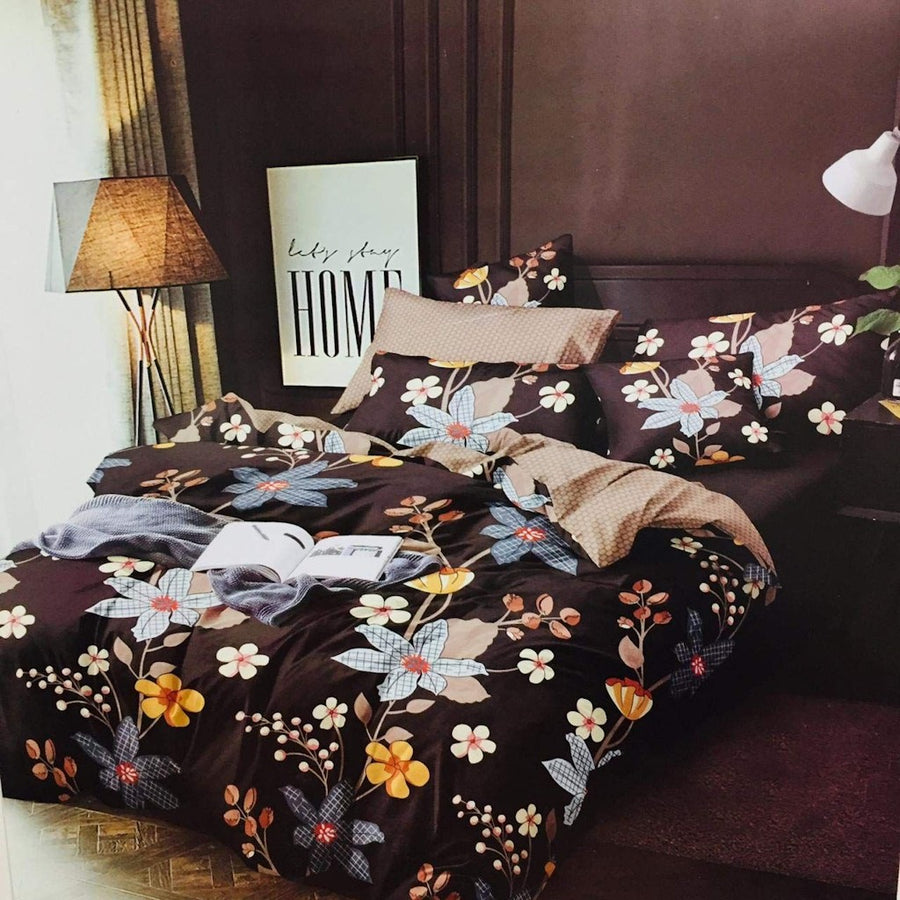 Double Bed,  1 Bedsheets, 2 Pillow Covers, All New Floral Premium