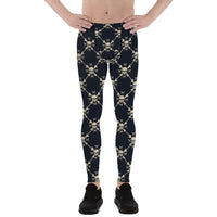 Mens Leggings - Chain Link Skulls Leggings