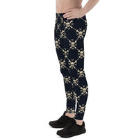 Mens Leggings - Chain Link Skulls Leggings