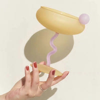 Jelly Bean Wine Glass - Whimsical Eclectic Dopamine Cocktail Coupe