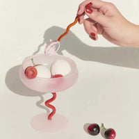 Jelly Bean Wine Glass - Whimsical Eclectic Dopamine Cocktail Coupe