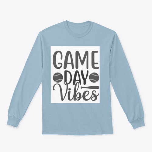 Game Day Vibes Artistic Lettering With Softball Inspirational Logo