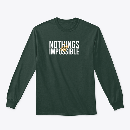 Nothings Is Impossible. Successful Quote Shirt Design