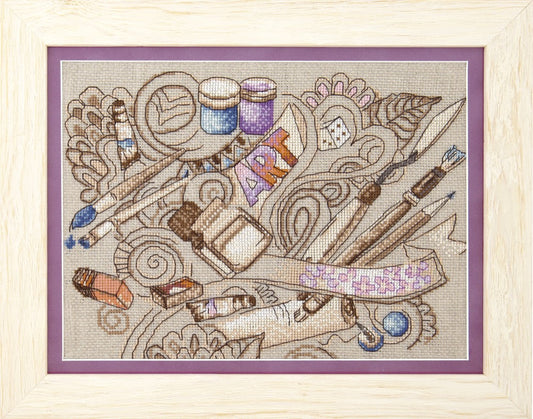 Cross-stitch kit M-297C Set of pictures "Creative inspiration"