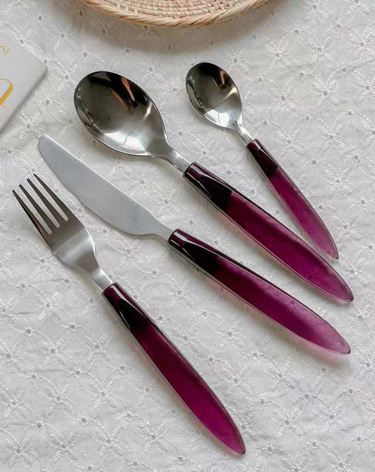 Meteor Flatware Set of 16 Pcs ( $3.5 Each ) - Sleek Modern Cutlery